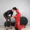 Mistress Susis Fetish Clips – Using the red gimp locked in latex and chastity