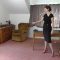 A little cane swishing – Clara Hewitt (Miss Matthews)