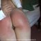 Belinda Lawson pulled out of bed naked to be spanked on her bare, bouncing bottom