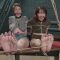 Volchenok and Madoka are ballgagged and gets bastinado