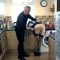 Getting a very painful walloping for drinking on the job