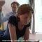 Disrespect earns pretty Abigail Harding a spanking with a leather paddle