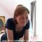 Lacking respect costs Abigail Harding a sound spanking with a leather paddle